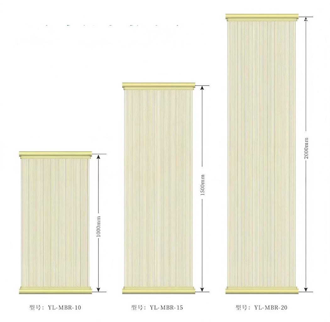 污水处理mbr膜片超滤PVDF材质帘式膜组件中空纤维生